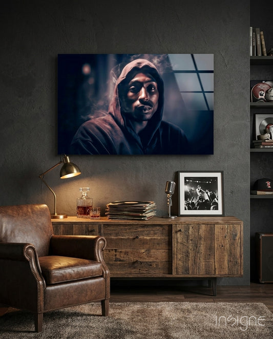 Golden Era Rapper Glass Wall Art || Designer Collection