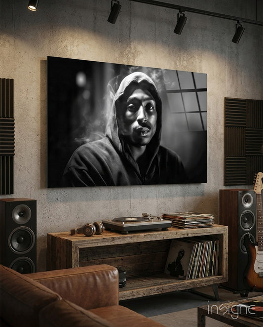 Golden Era Rapper Glass Wall Art || Designer Collection