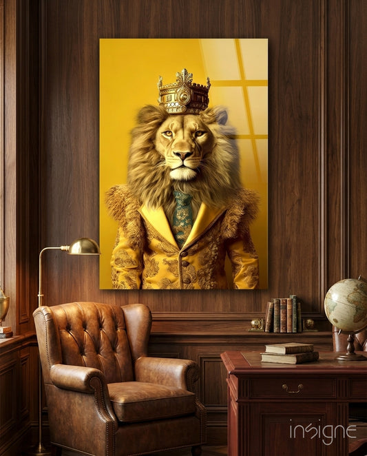 Little Prince glass wall art displayed above a desk in a study