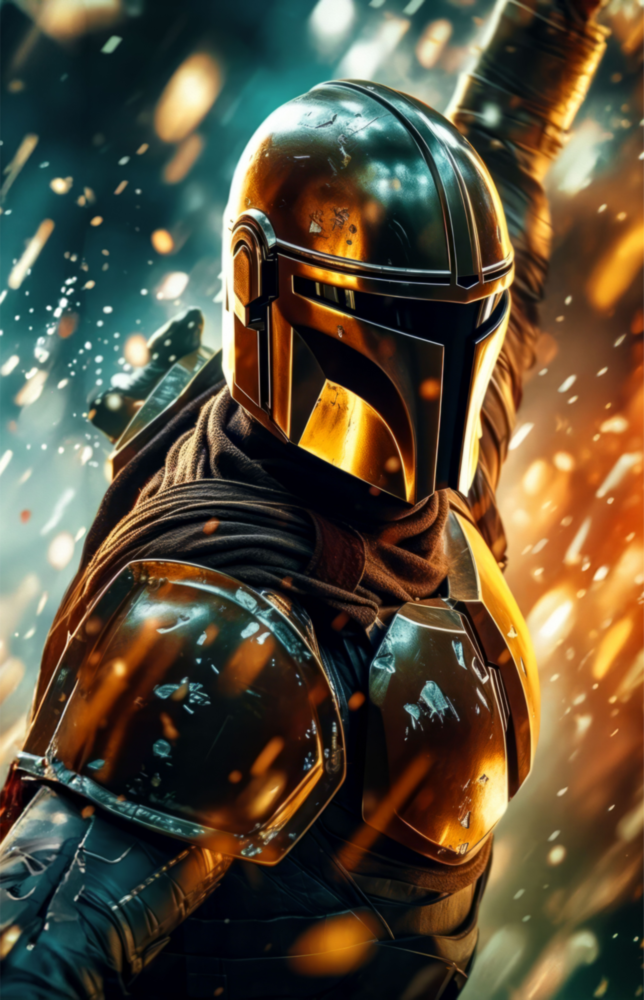 Mandalorian Glass Wall Art|| Designer's Collection