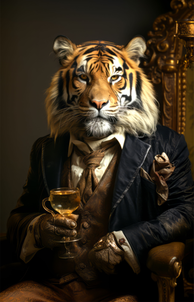 Gentleman Glass Wall Art|| Designer's Collection