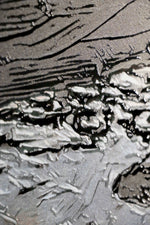 Titanium Terra Impasto — 3D Haptic Embossed High-Gloss Luxury Wall Art