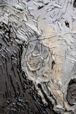 Titanium Terra Impasto — 3D Haptic Embossed High-Gloss Luxury Wall Art
