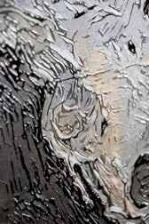 Titanium Terra Impasto — 3D Haptic Embossed High-Gloss Luxury Wall Art