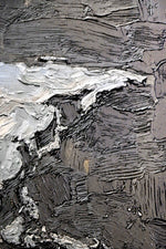 Titanium Terra Impasto — 3D Haptic Embossed High-Gloss Luxury Wall Art