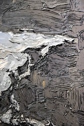 Titanium Terra Impasto — 3D Haptic Embossed High-Gloss Luxury Wall Art