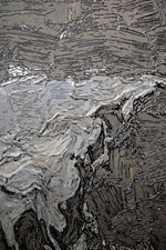 Titanium Terra Impasto — 3D Haptic Embossed High-Gloss Luxury Wall Art