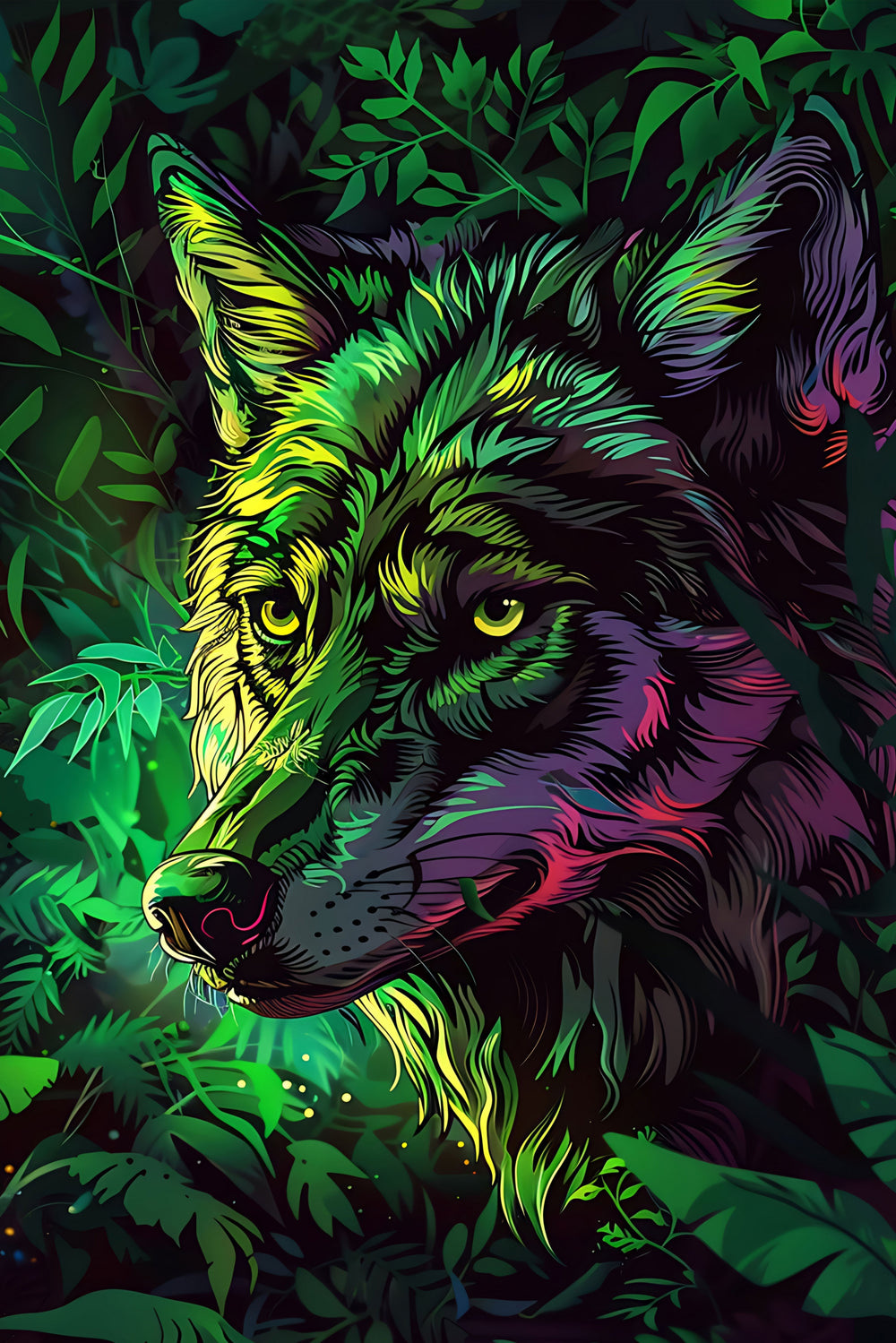 Neon Canopy Alpha — Impresión háptica con relieve 3D + laca de alto brillo
