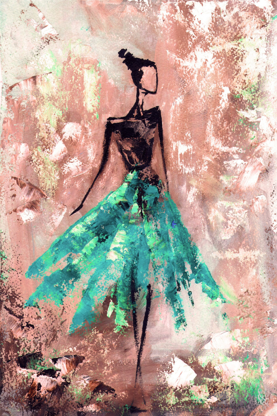 Jade Couture Muse — Haptic 3D Embossed + High-Gloss Lacquer Print