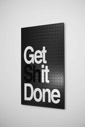 Motto minimal «Get It Done» — quadro di lusso haptic in rilievo 3D ad alta lucidità