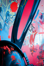 Urban Rebel Bot — 3D Haptic Embossed High-Gloss Luxury Wall Art