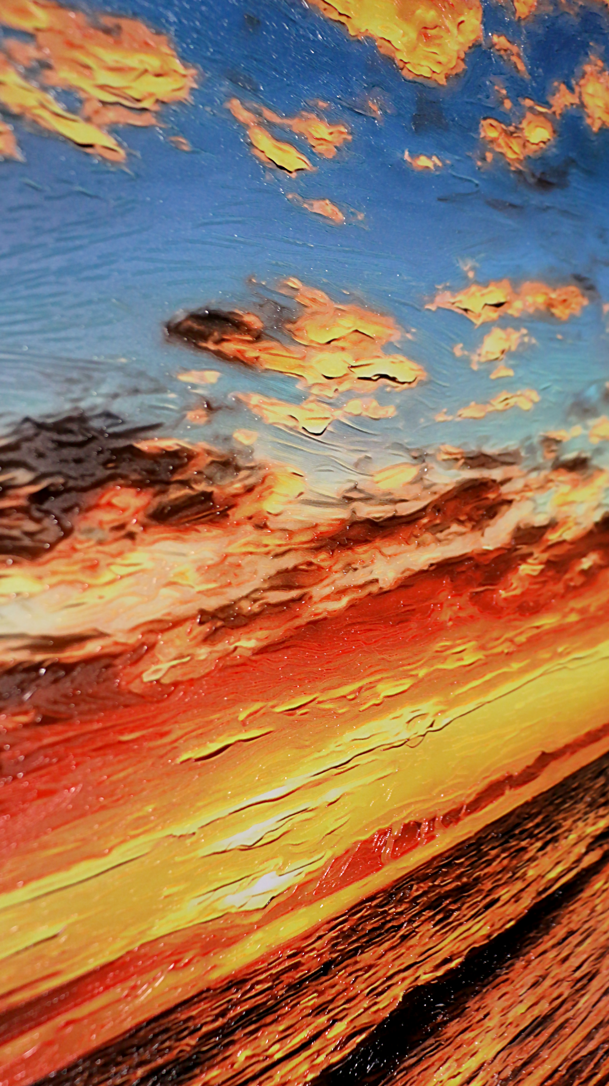 Tropic Dusk Symphony - Haptic 3D Embossed + High-Gloss Lacquer Print