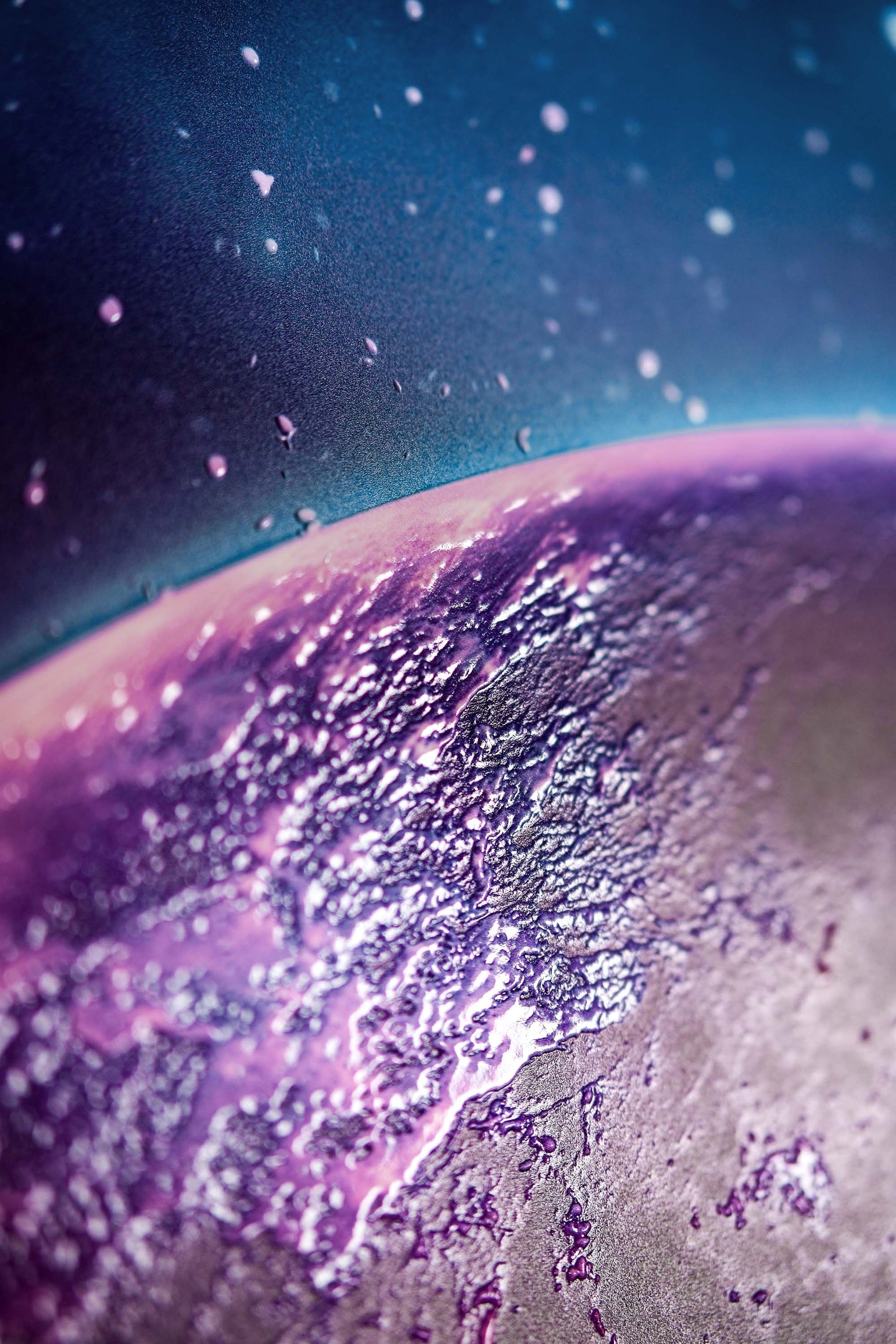 Cosmic Lunar Solitude — 3D Haptic Embossed High-Gloss Luxury Wall Art