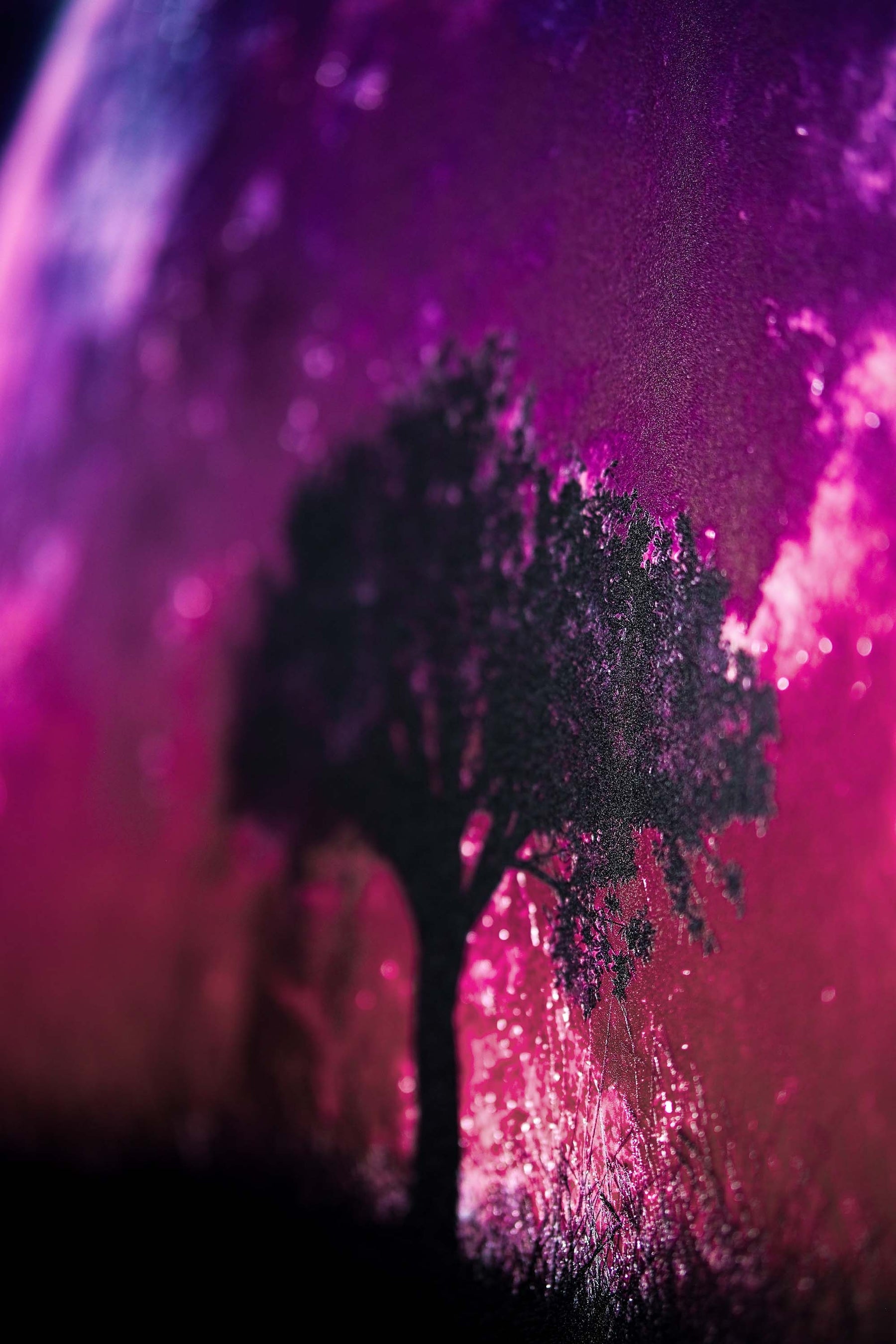 Cosmic Lunar Solitude — 3D Haptic Embossed High-Gloss Luxury Wall Art