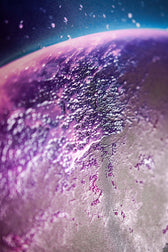 Soledad lunar cósmica — Arte mural de lujo 3D háptico en relieve de alto brillo