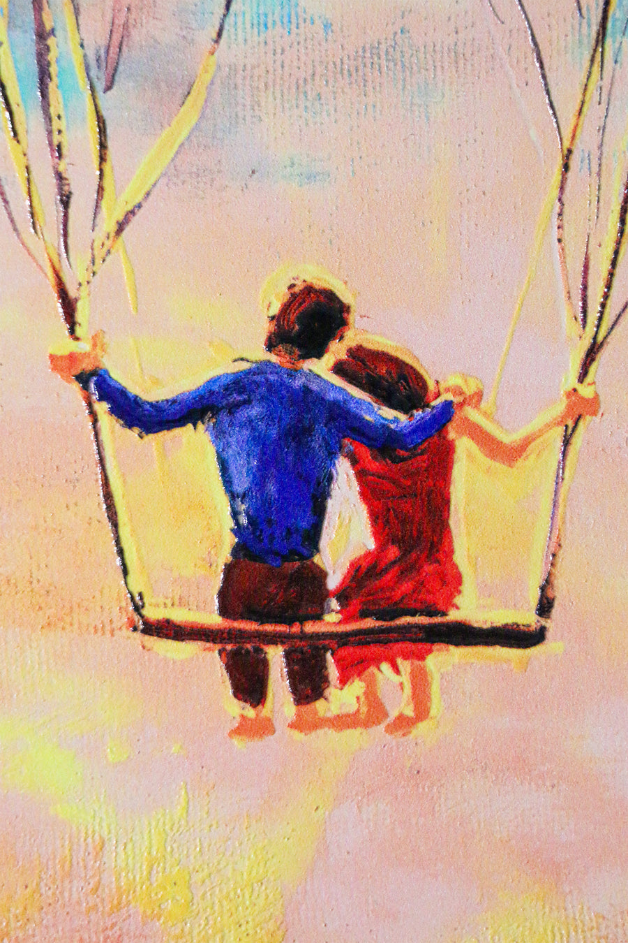 Balloon Heart Flight — 3D Haptic Embossed High-Gloss Luxury Wall Art