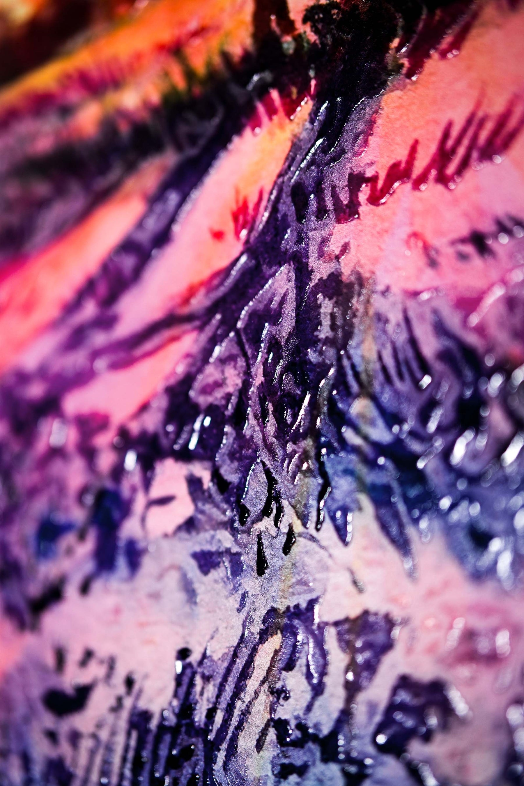 Lavender Sunset Tree — 3D Haptic Embossed High-Gloss Luxury Wall Art