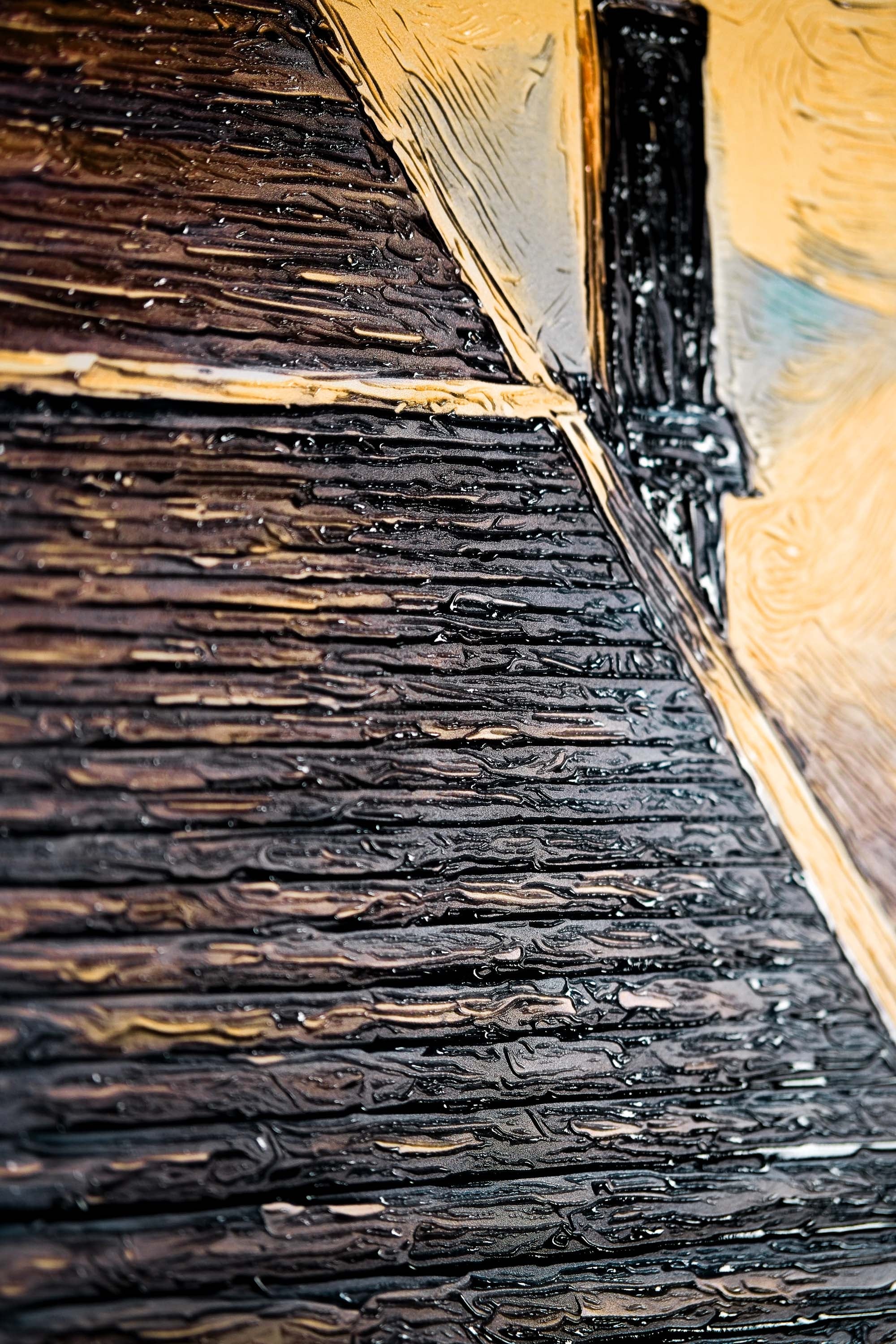 Twilight Pier Sojourn — 3D Haptic Embossed High-Gloss Luxury Wall Art