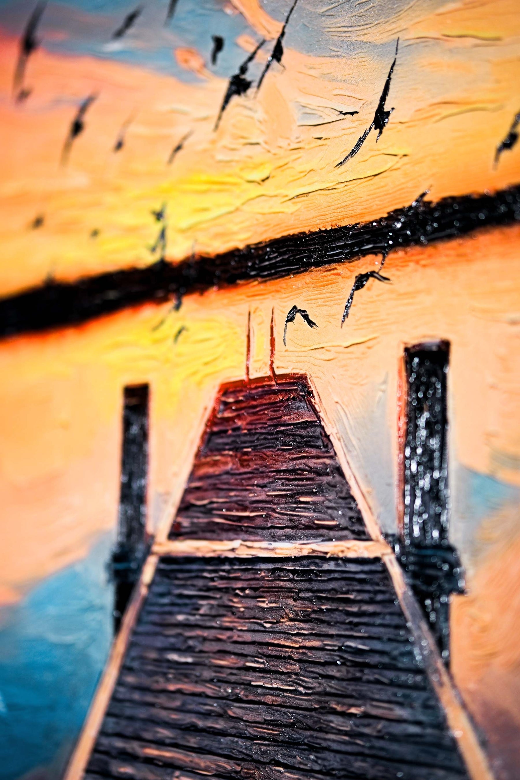 Twilight Pier Sojourn — 3D Haptic Embossed High-Gloss Luxury Wall Art