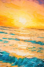 Splendore della costa azzurra — Quadro da parete di lusso 3D a rilievo aptico ad alta lucentezza