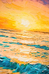 Splendore della costa azzurra — Quadro da parete di lusso 3D a rilievo aptico ad alta lucentezza