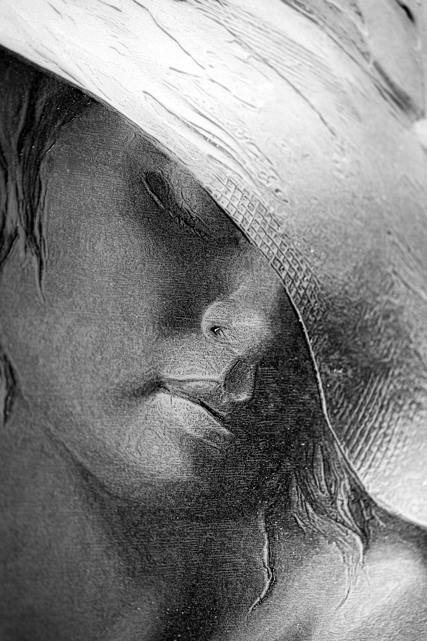 Alabaster Muse & Butterflies — 3D Haptic Embossed High-Gloss Luxury Wall Art