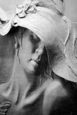 Alabaster Muse & Butterflies — 3D Haptic Embossed High-Gloss Luxury Wall Art