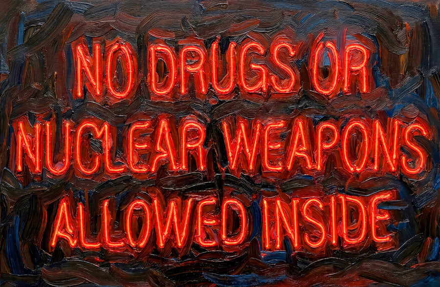 Urban Mandate — An Electric Warning in 3D Impasto