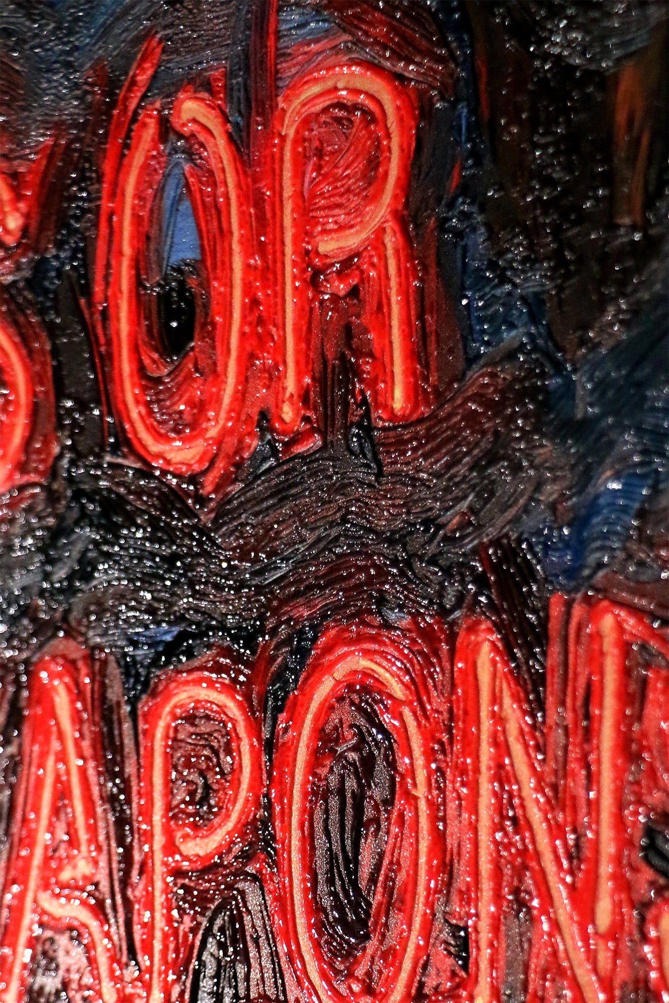 Urban Mandate — An Electric Warning in 3D Impasto