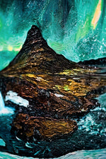 Arctic Aurora Cascade – 3D Haptic Embossed High-Gloss Luxury Wall Art