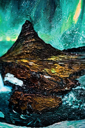 Arctic Aurora Cascade – 3D Haptic Embossed High-Gloss Luxury Wall Art