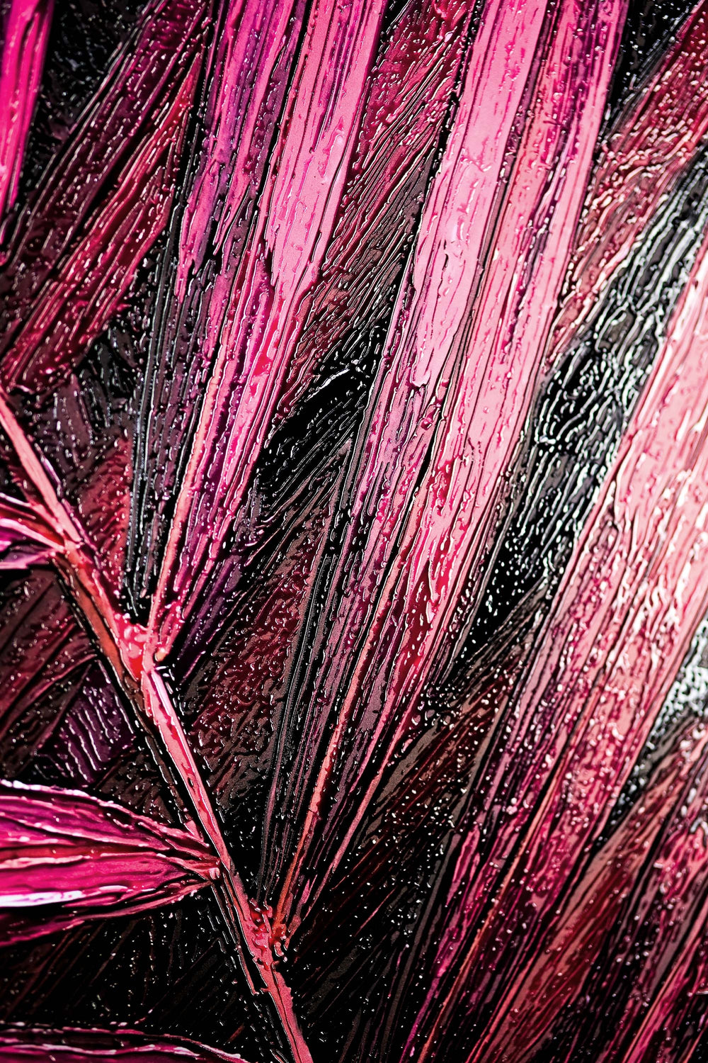Magenta Midnight Frond — Un battito scolpito di velluto tropicale