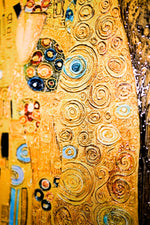 Golden Embrace Reverie — A Textured Tribute to Klimt’s Masterpiece