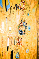 Golden Embrace Reverie — A Textured Tribute to Klimt’s Masterpiece