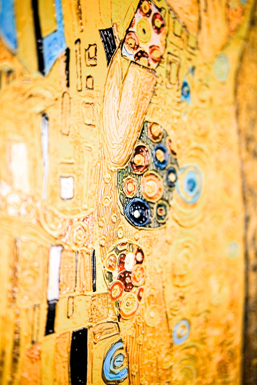 Golden Embrace Reverie — A Textured Tribute to Klimt’s Masterpiece