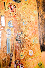 Golden Embrace Reverie — A Textured Tribute to Klimt’s Masterpiece