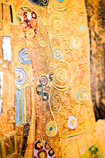 Golden Embrace Reverie — A Textured Tribute to Klimt’s Masterpiece