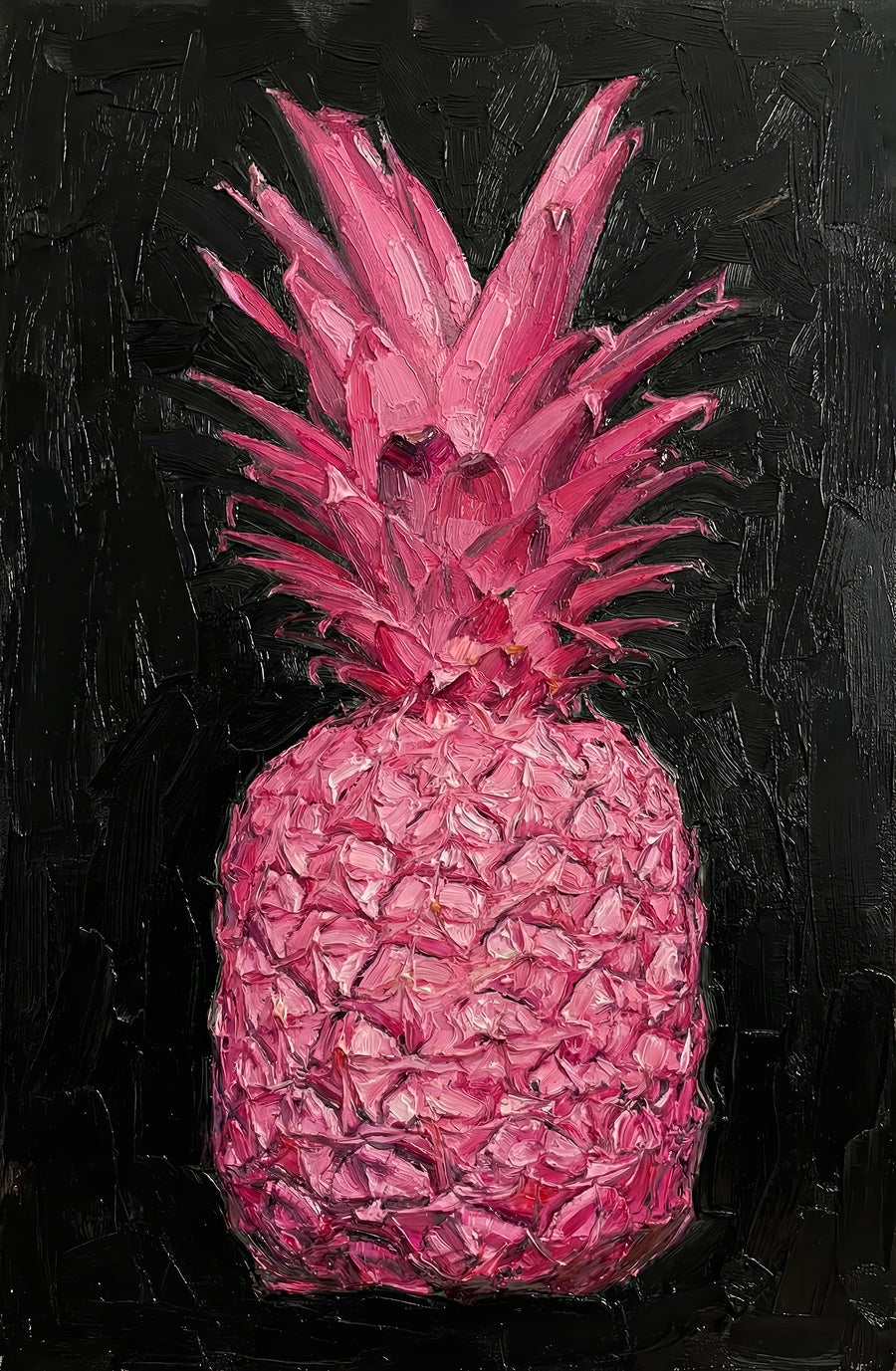 Electric Pineapple Pulse — A Textured Pop in Pink & Noir