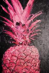 Eclectic Pineapple Pulse — Un pop texturizado en rosa y negro