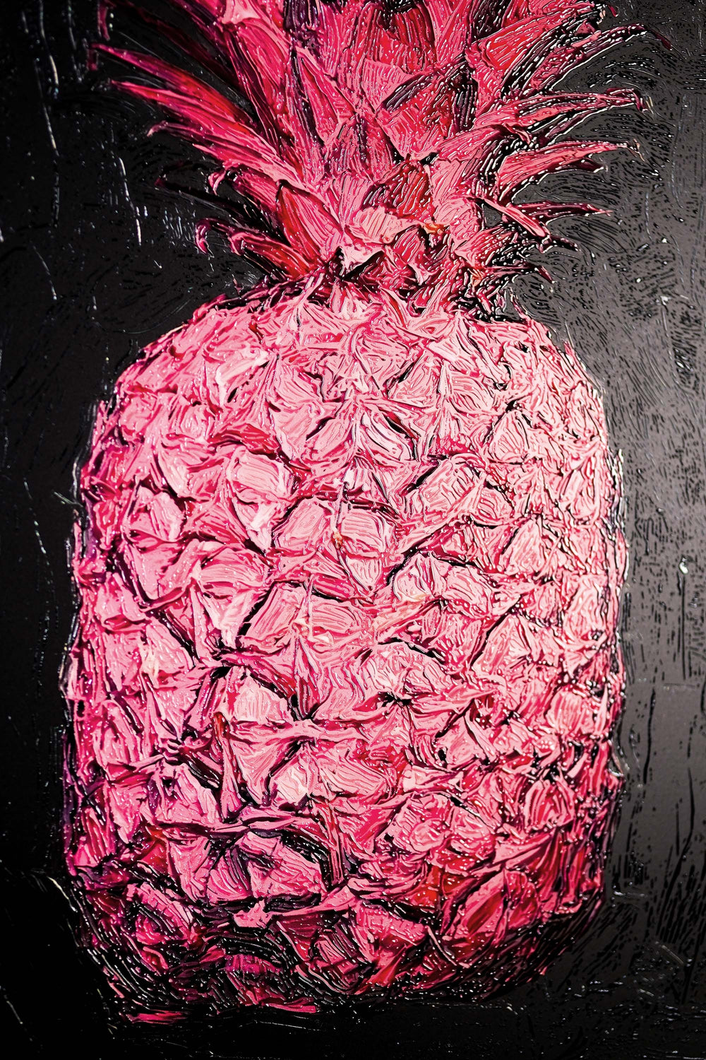 Eclectic Pineapple Pulse — Un pop texturizado en rosa y negro
