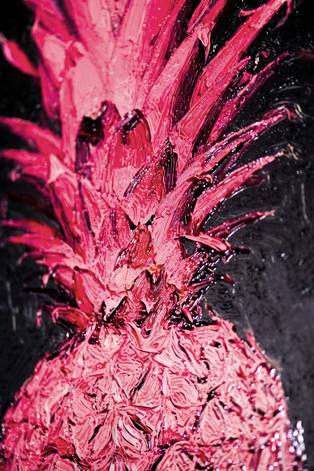 Eclectic Pineapple Pulse — Un pop texturizado en rosa y negro