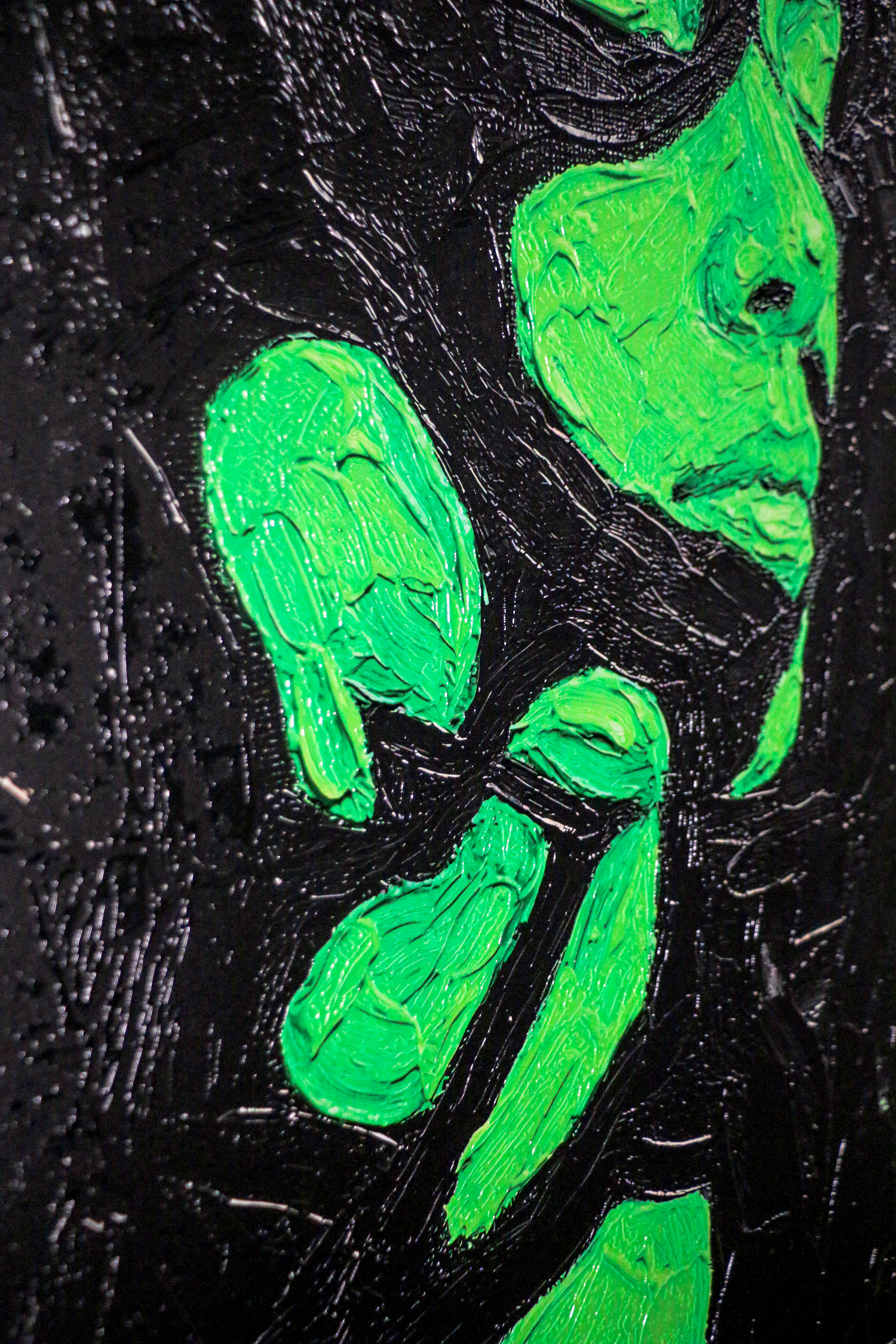 Emerald Silence – 3D Haptic Embossed High-Gloss Luxury Wall Art