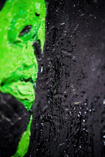 Emerald Silence – 3D Haptic Embossed High-Gloss Luxury Wall Art