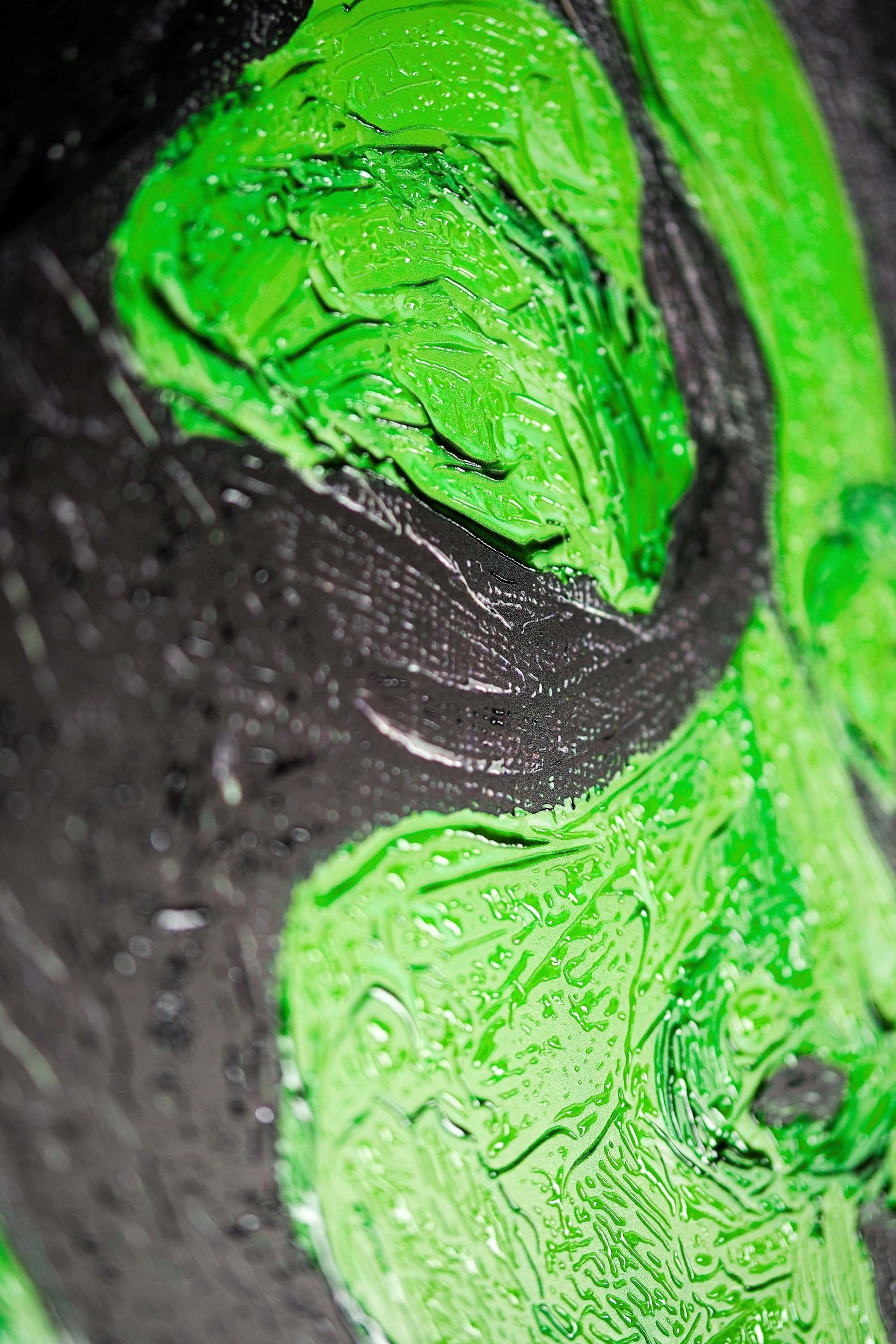 Emerald Silence – 3D Haptic Embossed High-Gloss Luxury Wall Art