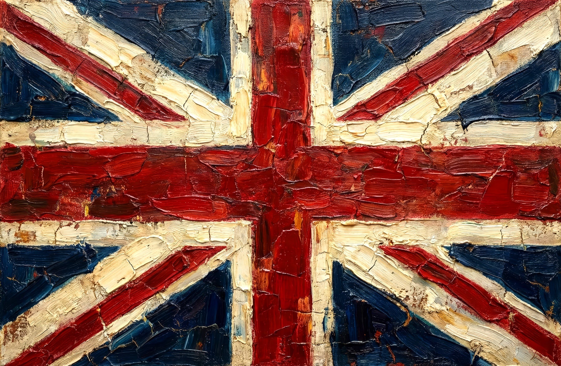 Imperial Heritage: Sculpted Union Jack — 3D Haptic Embossed High-Gloss Luxury Wall Art