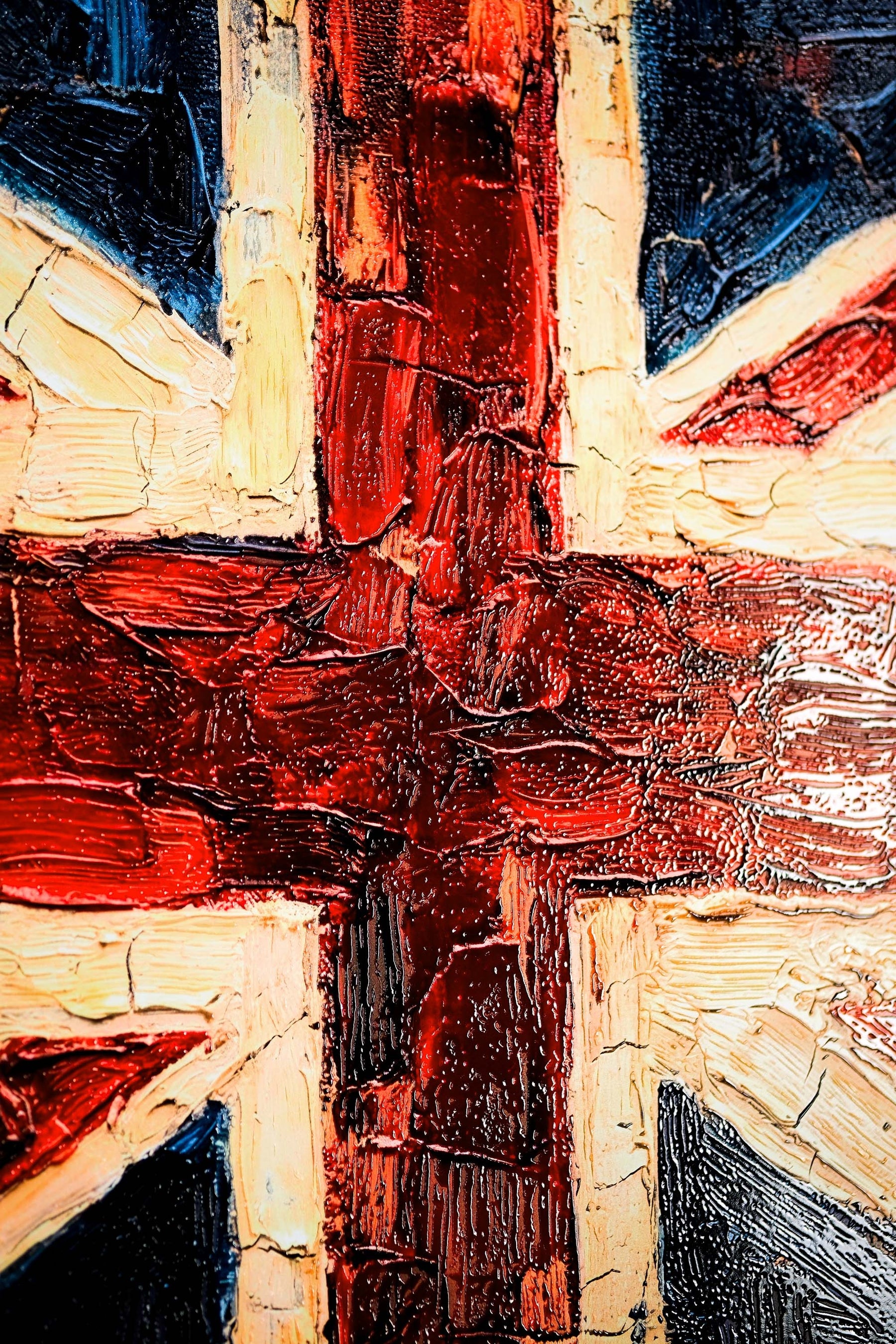 Imperial Heritage: Sculpted Union Jack — 3D Haptic Embossed High-Gloss Luxury Wall Art
