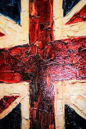 Imperial Heritage: Sculpted Union Jack — 3D Haptic Embossed High-Gloss Luxury Wall Art