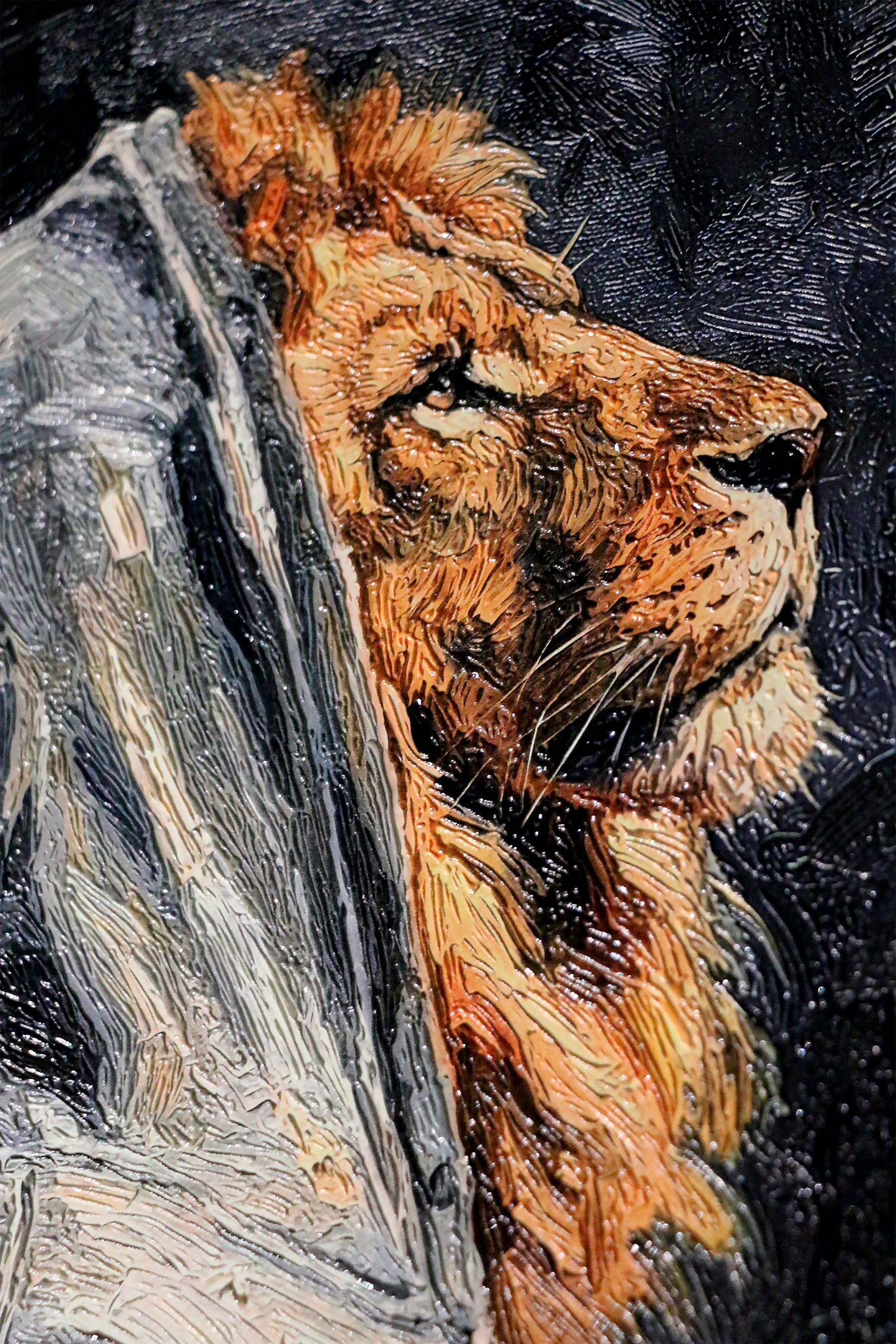 Majestic Urban Monarch — A 3D Impasto Portrait of Street Royalty