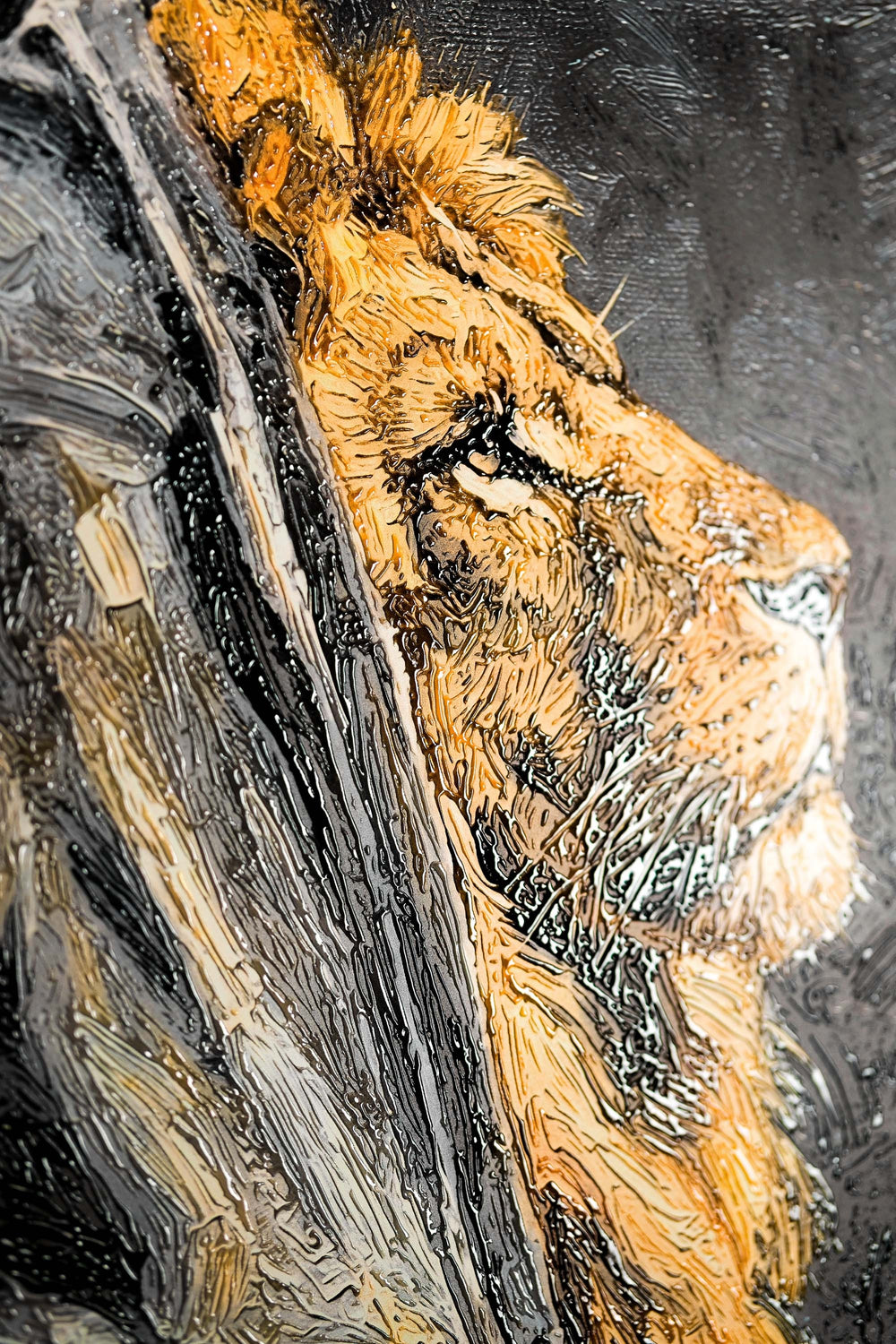 Majestic Urban Monarch — Sokak Asaletinin 3D Impasto Portresi