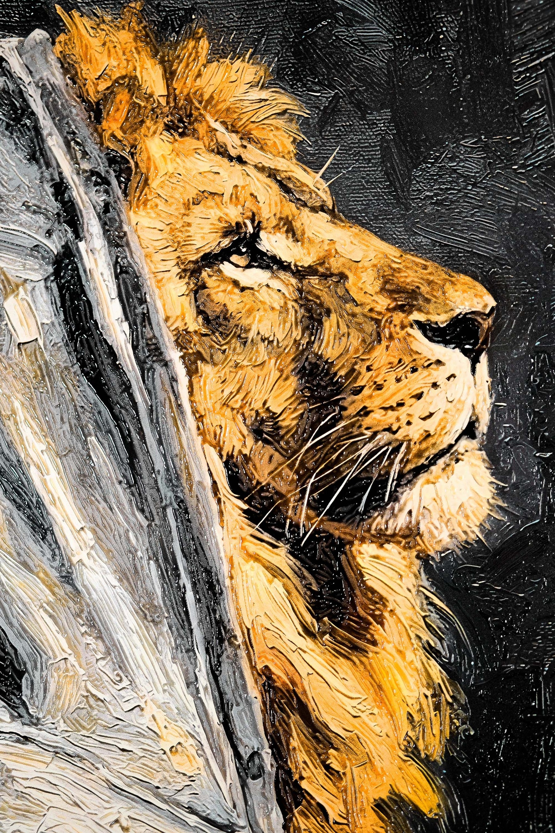 Majestic Urban Monarch — A 3D Impasto Portrait of Street Royalty